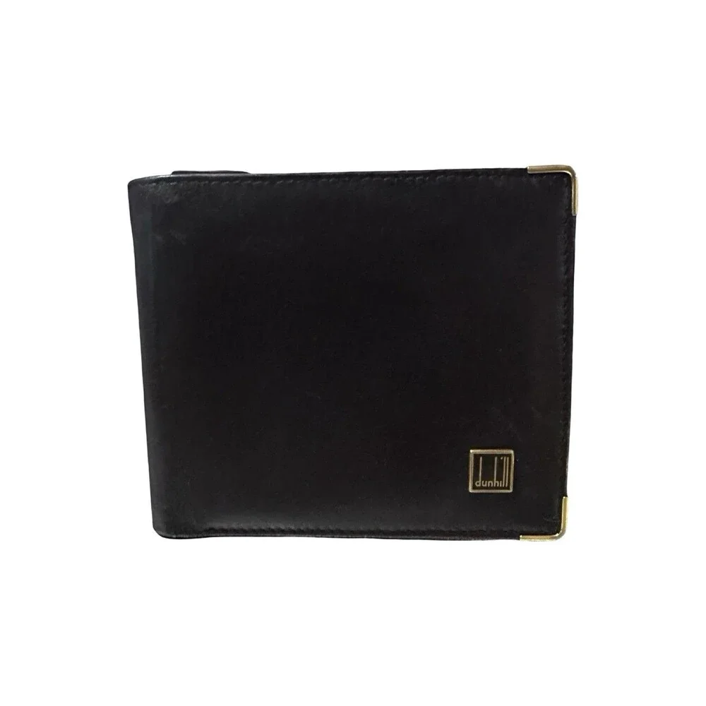 Dunhill Black Leather Bifold Mens Wallet